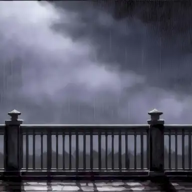 caught in the rain