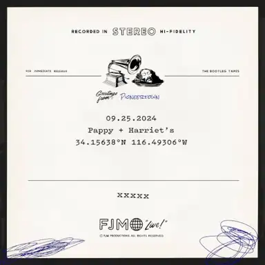 Live at Pappy + Harriet's, Pioneertown, CA 9/25/2024