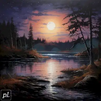 by the river