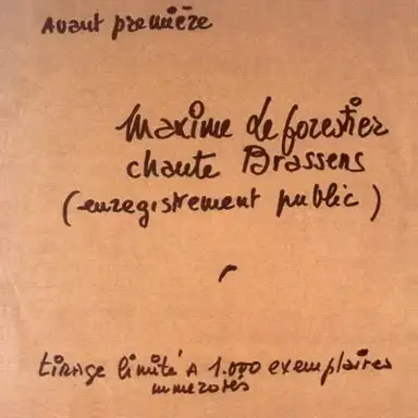 Maxime Le Forestier chante Brassens