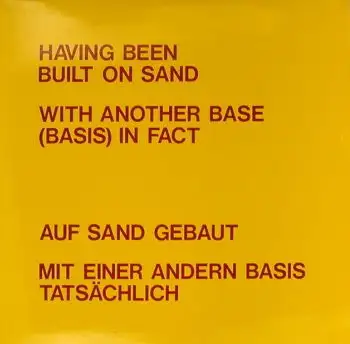 Having Been Built on Sand