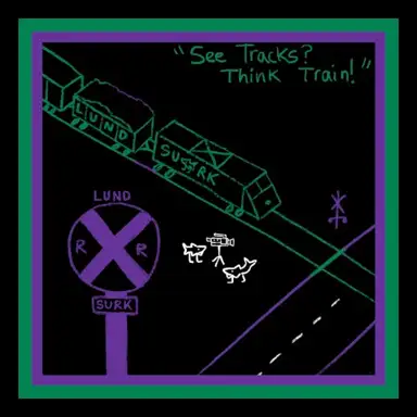 "See Tracks? Think Train!"