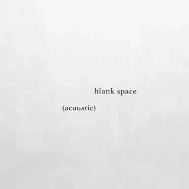 blank space (acoustic)