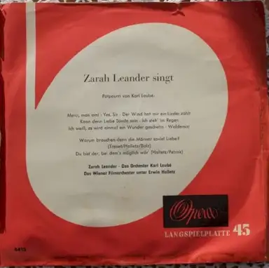Zarah Leander singt