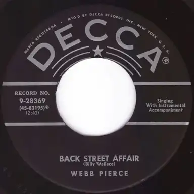 Back Street Affair / I’ll Always Take Care of You