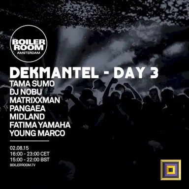 Boiler Room: Matrixxman at Dekmantel, Amsterdam, Aug 2, 2015