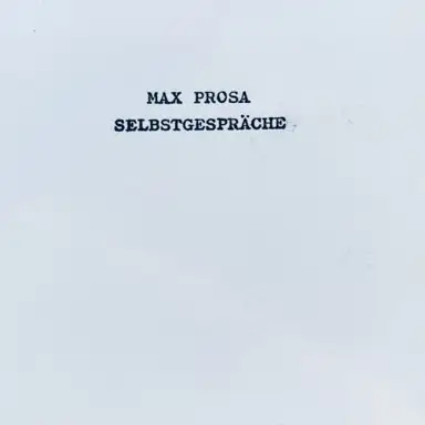 Selbstgespräche