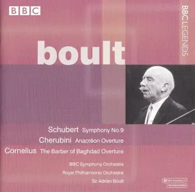 Schubert: Symphony no. 9 / Cherubini: Anacréon Overture / Cornelius: The Barber of Baghdad Overture