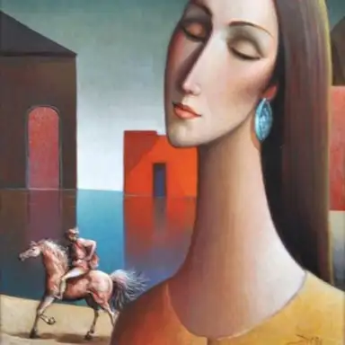 ragazza con cavaliere