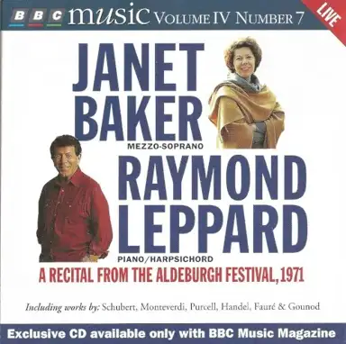 BBC Music, Volume 4, Number 7: Janet Baker & Raymond Leppard: A Recital From the Aldeburgh Festival, 1971