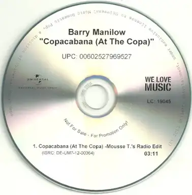 Copacabana (At the Copa) (Mousse T.’s radio edit)