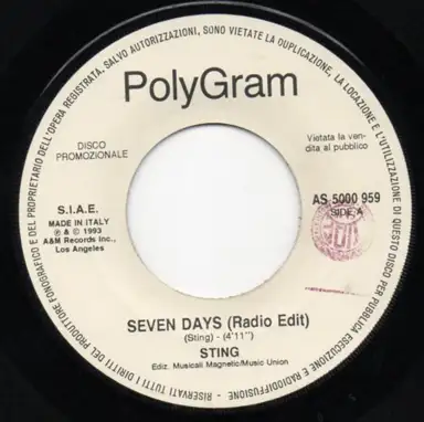Seven Days / Ça Plane Pour Moi