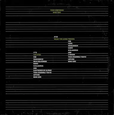 Ichiyanagi: Music for Living Process / Ishii: Cho-Etsu