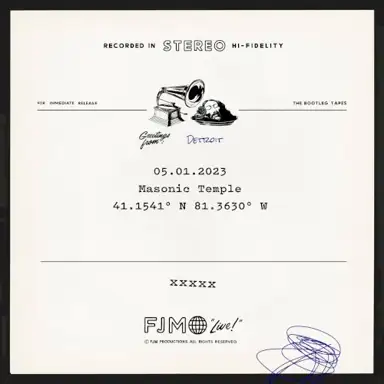 Live at the Masonic Temple, Detroit, MI 5/1/23