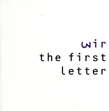 The First Letter