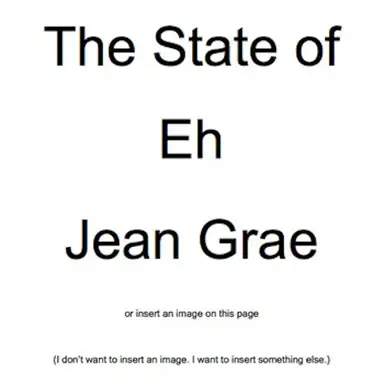The State of Eh. A Read Along Album Book Thing. By Jean Grae.