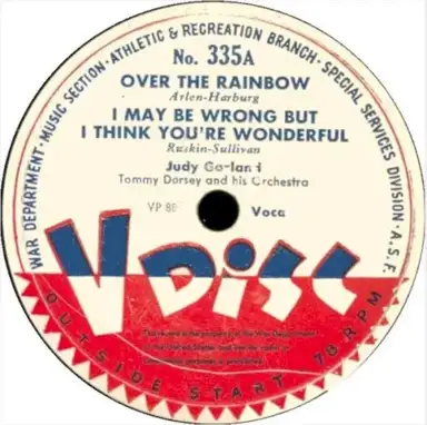 Over the Rainbow / I May Be Wrong but I Think You’re Wonderful / Let the Rest of the World Go By / Dear Little Boy of Mine / A Little Bit of Heaven
