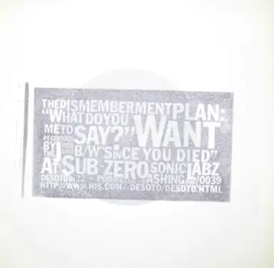 What Do You Want Me to Say? / Since You Died