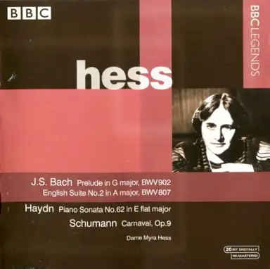 Bach: Prelude in G major, BWV 902 / English Suite no. 2 in A major, BWV 807 / Haydn: Piano Sonata no. 62 in E-flat major / Schumann: Carnaval, op. 9