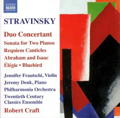 Duo Concertant / Sonata for Two Pianos / Requiem Canticles / Abraham and Isaac / Elegie / Bluebird